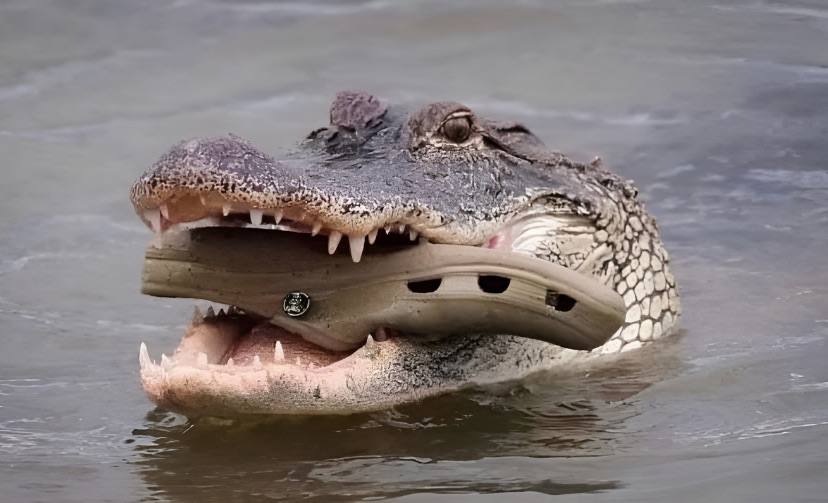 Crocodile with Croc shoe